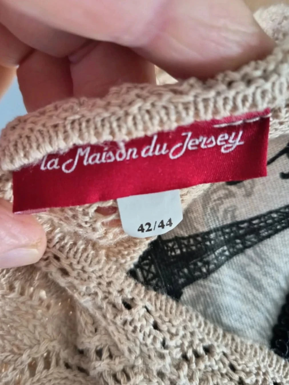 Light brown openwork short-sleeved vest, La maison du Jersey, T42/44 – photo 5